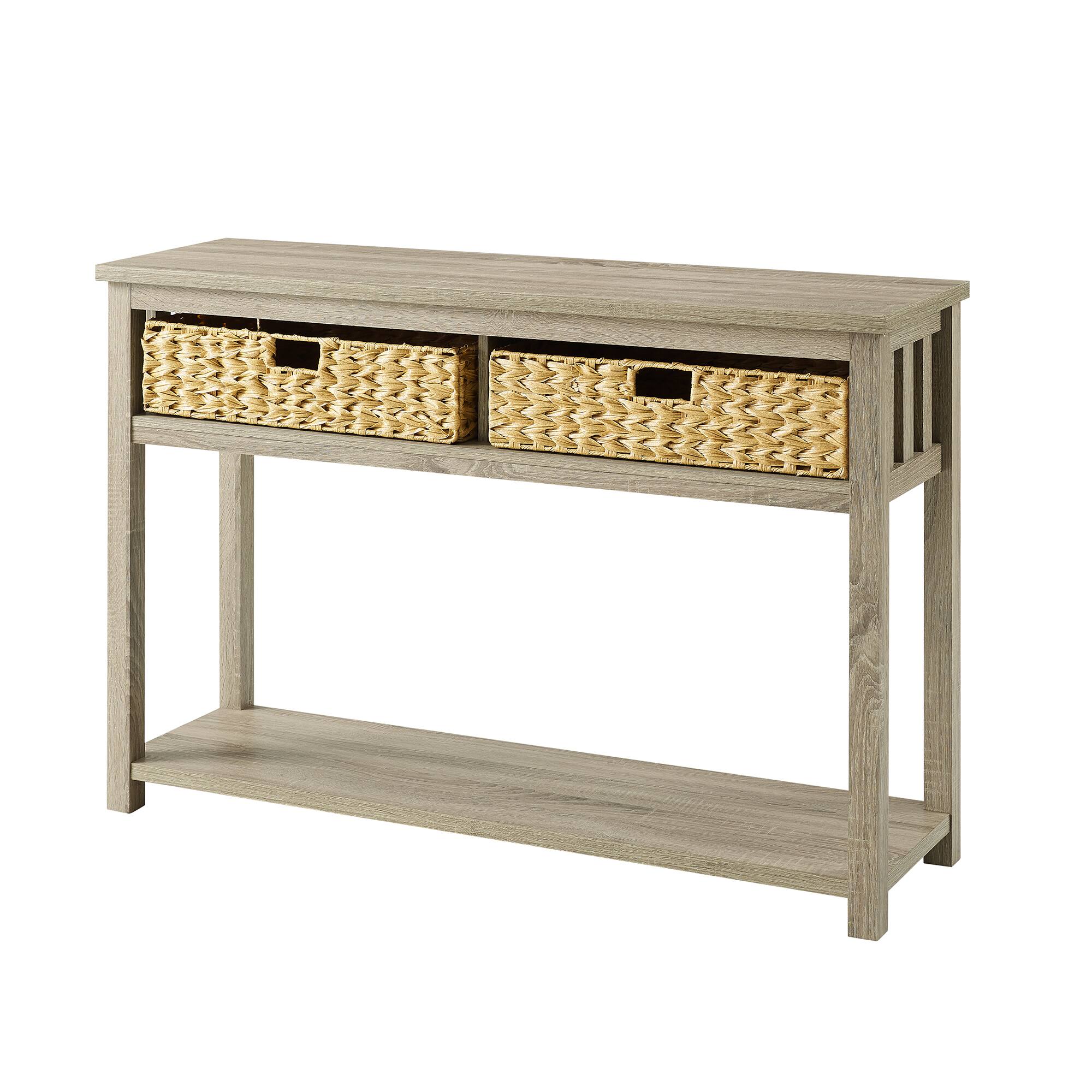 Walker Edison Driftwood Mission Storage Entry Table